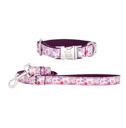 PINK BLOSSOM koppel &amp; halsband, Krom