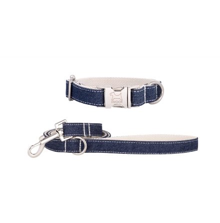 WHITE JEAN koppel &amp; halsband, Krom