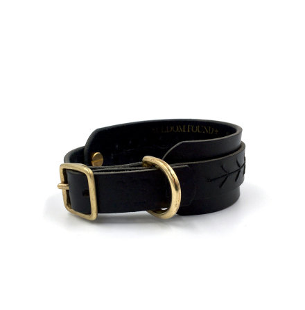 Hundhalsband - SF+ Craft Leather Raven Black