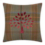 Mulberry Tree plaid cuschion - Red